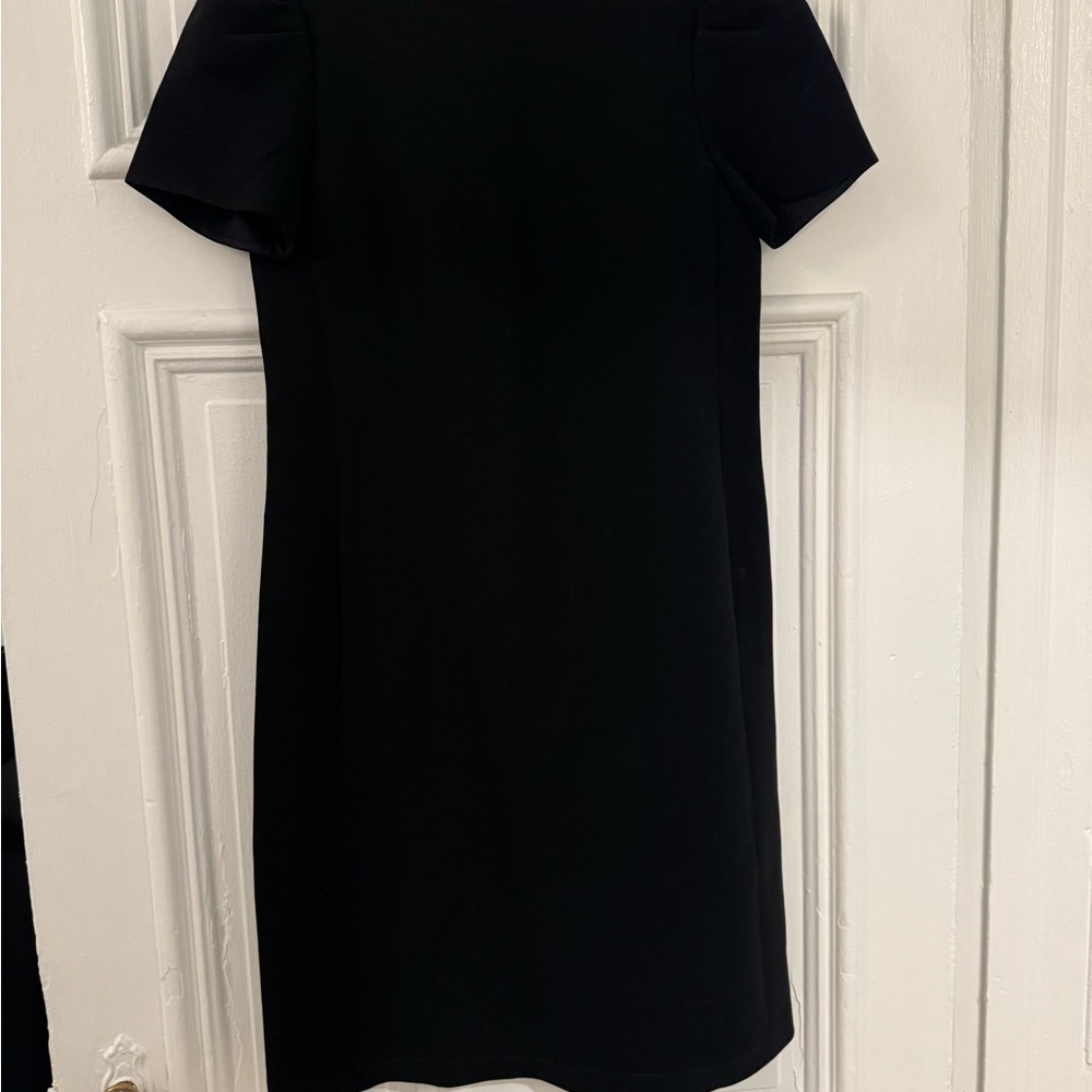 Lafayette 148 New York Black Puff Sleeve Sheath Dress